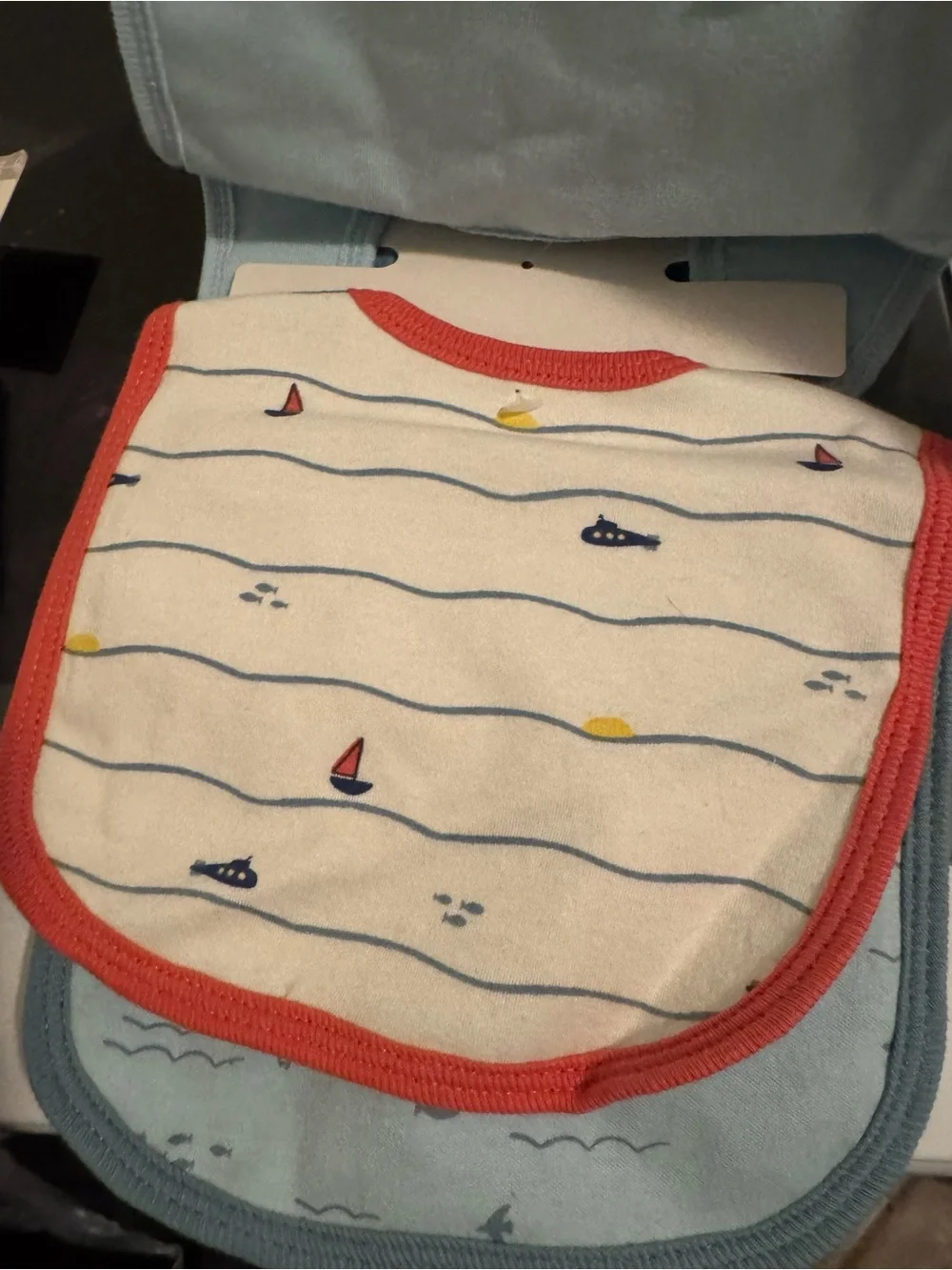 Unbranded Kids Cotton Bandana Bibs - Blue & Mint Mix (3 Pack)